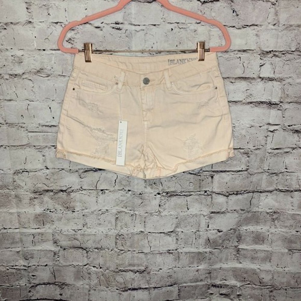 NWT BlankNYC Denim‎ Peach Pink Ditz Shorts Distress